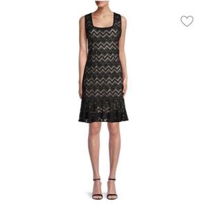 Kevan Hall Studio Cocktail Black Lace Dress